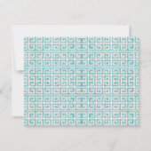 Nautilus Muschel Wasserfarbe Griechischer Schlüsse RSVP Karte (Rückseite)