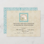 Nautilus Muschel Wasserfarbe Griechischer Schlüsse RSVP Karte (Vorne/Hinten)