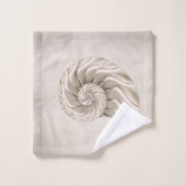Nautilus-Muschel Zeichnend Badhandtuch Set (Waschlappen)
