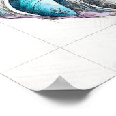 Nautilus Muschel Zeichnend - Kunstdruckerei Poster (Ecke)