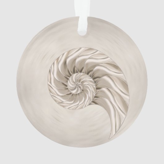 Nautilus-Muschel Zeichnend Ornament (Rückseite)