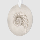 Nautilus-Muschel Zeichnend Ornament (Vorderseite)