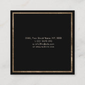 Nautilus-Muschel Zeichnend Quadratische Visitenkarte (Rückseite)