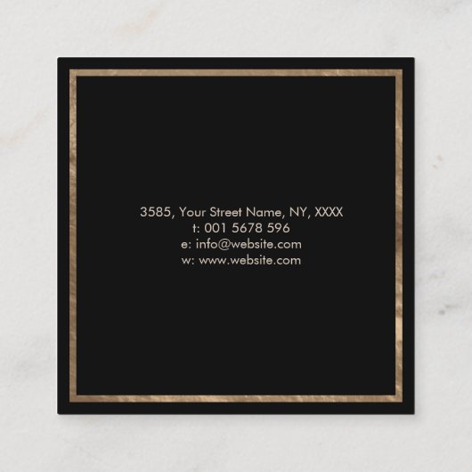 Nautilus-Muschel Zeichnend Quadratische Visitenkarte (Rückseite)