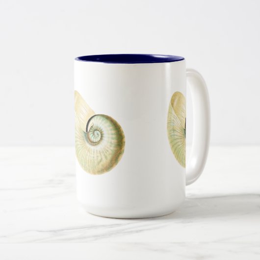 Nautilus-Muschel Zweifarbige Tasse (VorderseiteRechts)