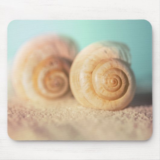 Nautilus-Muscheln auf Strand Mousepad (Vorne)
