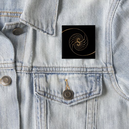 Nautilus-Muscheln - Goldenes Paar Button (Beispiel)