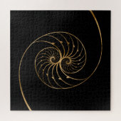 Nautilus-Muscheln - Goldenes Paar Puzzle (Horizontal)