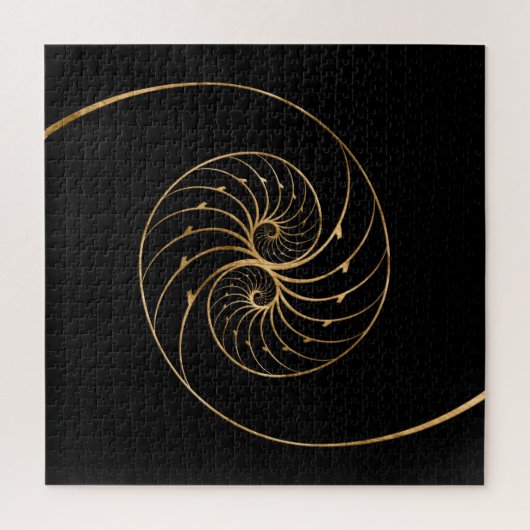 Nautilus-Muscheln - Goldenes Paar Puzzle (Vertikal)