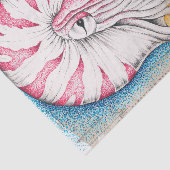 Nautilus Octopus Vintage Karte Nautilus Seidenpapier (Ausschnitt)