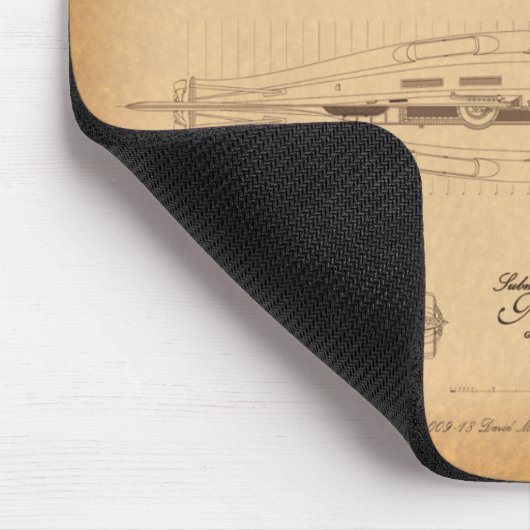 Nautilus-Pläne durch David McCamant Mousepad (Ecke)