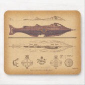 Nautilus-Pläne durch David McCamant Mousepad (Vorne)