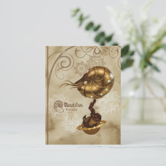 Nautilus-Raumschiff Postkarte (Stehend Vorderseite)