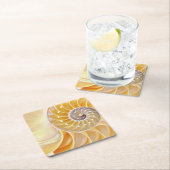 Nautilus Rechteckiger Pappuntersetzer (Vor Ort)