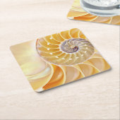 Nautilus Rechteckiger Pappuntersetzer (angewinkelt)