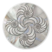 Nautilus-Schale Faux-Perlmutt Keramikknauf (Vorderseite)