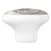 Nautilus-Schale Faux-Perlmutt Keramikknauf (Seitenansicht)