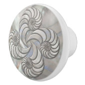 Nautilus-Schale Faux-Perlmutt Keramikknauf (Rechts)
