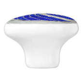Nautilus-Schale Lapis Lazuli und Perlmutt Keramikknauf (Seitenansicht)