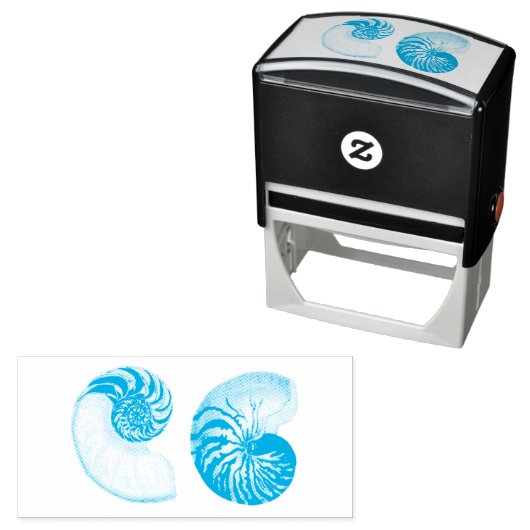 NAUTILUS SEASHELL BRIEFMARKE PERMASTEMPEL (Beispiel)