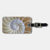 Nautilus Seashell | Goldene Spirale Gepäckanhänger (Vorderseite horizontal)