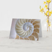 Nautilus Seashell| Goldener Spiral Karte (Gelbe Blume)