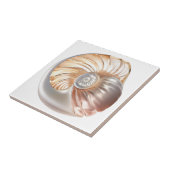Nautilus seashell orange Perle 3D Strand Meer Fliese (Seite)