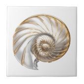Nautilus seashell Perle glanz 3D Strand Meer Fliese (Vorderseite)