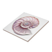 Nautilus seashell rosa 3D Strand Meer nautisch Fliese (Seite)