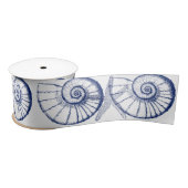 Nautilus Seashell & Starfish Marine Life Custom Sa Satinband (Spule)