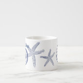 Nautilus Seashell & Starfish Meereslebewesen Espressotasse (Vorderseite)
