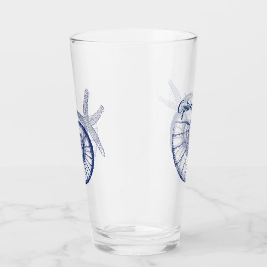 Nautilus Seashell & Starfish Meereslebewesen Glas (Rechts)