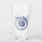 Nautilus Seashell & Starfish Meereslebewesen Glas (Vorderseite)