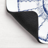 Nautilus Seashell & Starfish Meereslebewesen Mousepad (Ecke)