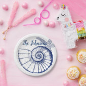Nautilus Seashell & Starfish Meereslebewesen Pappteller (Party)
