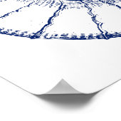 Nautilus Seashell & Starfish Meereslebewesen Poster (Ecke)