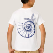 Nautilus Seashell & Starfish Meereslebewesen T-Shirt (Rückseite)