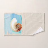 Nautilus Seashell und Sand Badhandtuch Set (Handtuch)