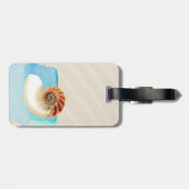Nautilus Seashell und Sand Gepäckanhänger (Rückseite horizontal)