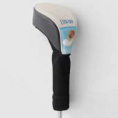 Nautilus Seashell und Sand Golf Headcover (angewinkelt)