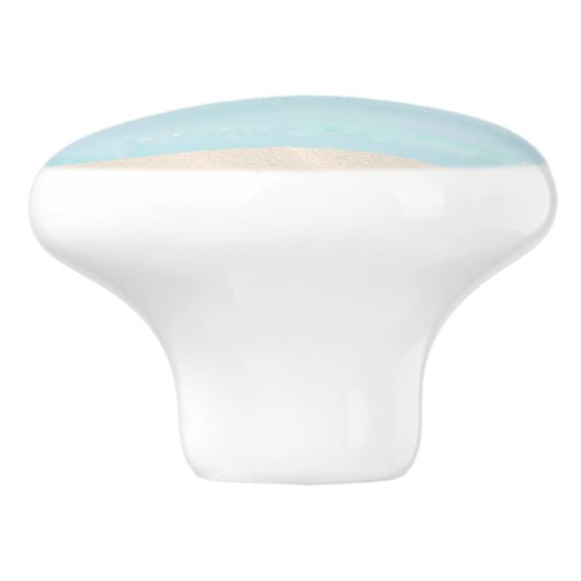 Nautilus Seashell und Sand Keramikknauf (Seitenansicht)