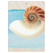 Nautilus Seashell und Sand Klemmbrett (Rückseite)