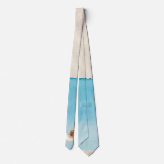 Nautilus Seashell und Sand Krawatte (Rückseite)