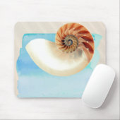 Nautilus Seashell und Sand Mousepad (Mit Mouse)