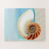 Nautilus Seashell und Sand Puzzle (Horizontal)