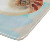 Nautilus Seashell und Sand Schneidebrett (Ecke)