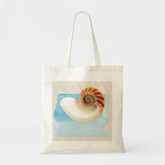 Nautilus Seashell und Sand Tragetasche (Vorne)