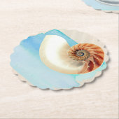 Nautilus Seashell und Sand Untersetzer (angewinkelt)