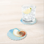 Nautilus Seashell und Sand Untersetzer (Vor Ort)