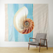 Nautilus Seashell und Sand Wandteppich (Beispiel (Horizontal))